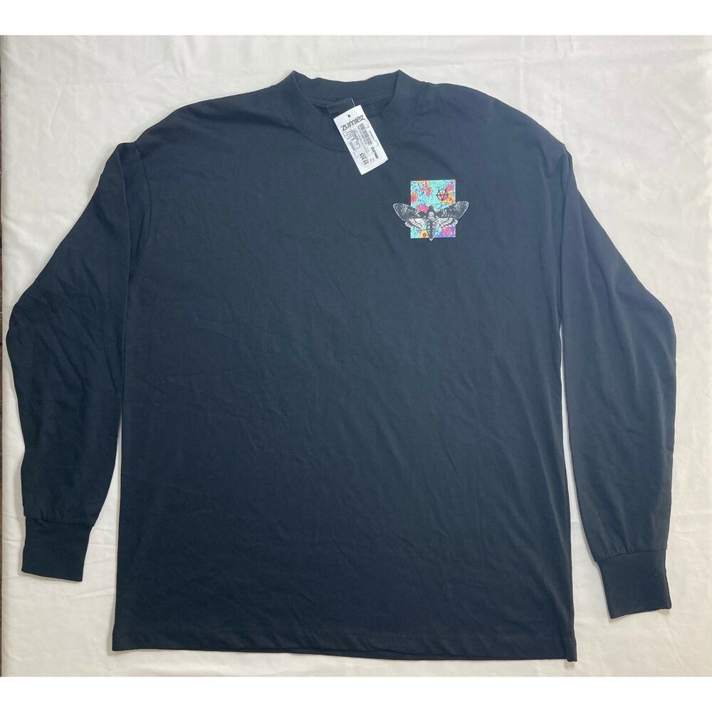 Vitriol Long Sleeve T-Shirt Adult Medium Vicky Black Oversized